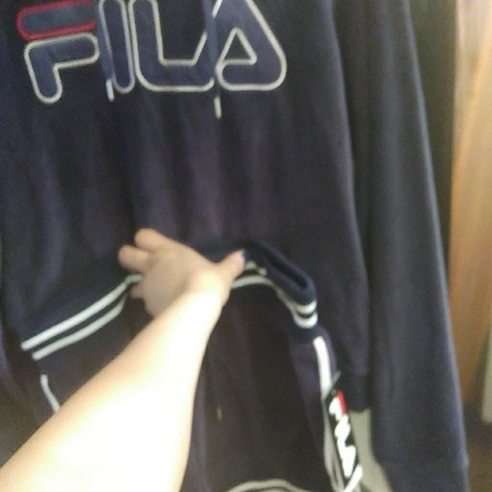 Fila velour shorts with hoodie